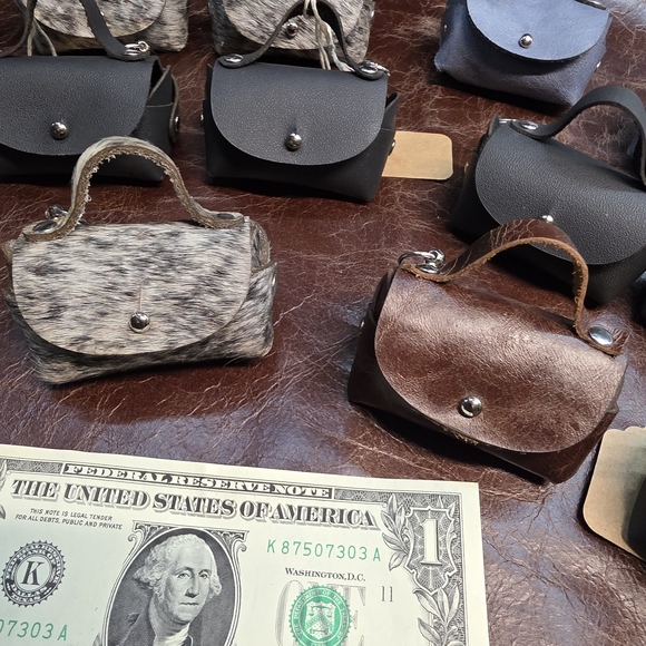 Handmade Mini Leather Purses - Picture 10 of 12